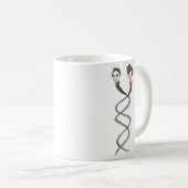 ワトソンとクリックのニューロンのマグ コーヒーマグカップ (正面右)