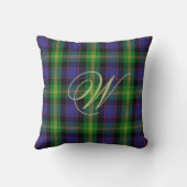 ワトソンのモノグラムのタータンチェックの枕 クッション (裏面)