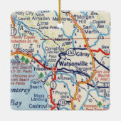 ワトソンビルCAヴィンテージの地図 セラミックオーナメント (裏面)