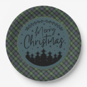 ワトソン 古代スコットランド クラン タートン クリスマス ペーパープレート (正面)