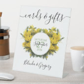 ワトル素朴アカシアウェディングカード&ギフト 台座サイン (インサイチュ)