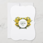 ワトル素朴アカシア結婚式招待状 招待状 (裏面)