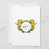 ワトル素朴アカシア結婚式招待状 招待状 (裏面)