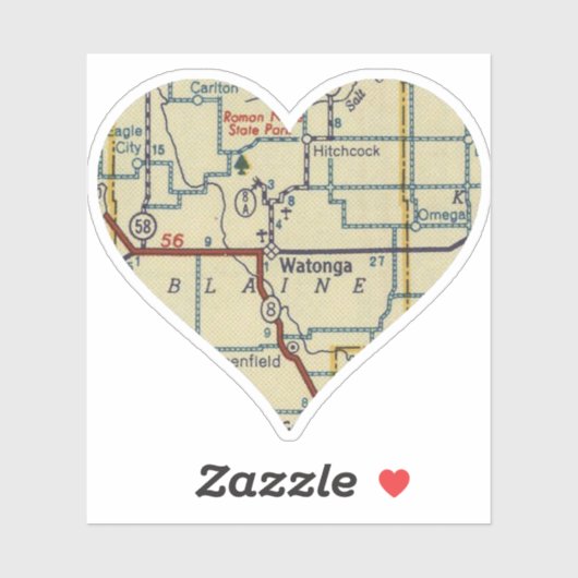 ワトンガOKレトロマップ シール (シート)