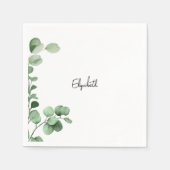 ワドルとスワドルユーカリ赤ちゃんシャワー スタンダードカクテルナプキン (正面)