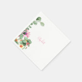 ワドルとスワドルライトピンク赤ちゃんシャワー スタンダードカクテルナプキン (角)