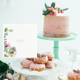 ワドルとスワドルライトピンク赤ちゃんシャワー スタンダードカクテルナプキン