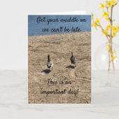 ***ワドルを取得***ダックは"ハッピーバースデー カード (黄色い花)