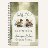 ワドルBe Mallard Duck Gender Revealゲストブック ノートブック (正面)