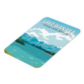 ワナカオタゴニュージーランドトラベルアートヴィンテージ マグネット (左側)