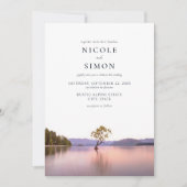 ワナカツリー水彩風景結婚ズ 招待状 (正面)