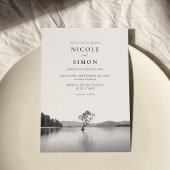 ワナカツリー水彩風景結婚ズ 招待状