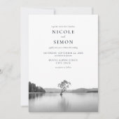 ワナカツリー水彩風景結婚ズ 招待状 (正面)