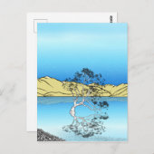 ワナカニュージーランド湖柳の木 ポストカード (正面/裏面)