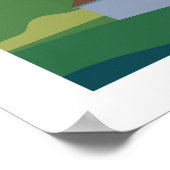 ワナカニュージーランド湖 ポスター (角)