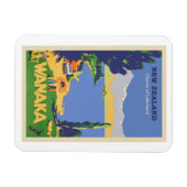 ワナカ，ニュージーランドのヴィンテージ旅行ポスター マグネット (横)