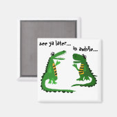 ワニおもしろいに話しかけるワニ マグネット (正面/裏面)