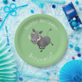 ワニおもしろいグのパーソナライズされた誕生日 ペーパープレート (パーティー)