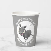 ワニおもしろいグのパーソナライズされた誕生日 紙コップ (裏面)
