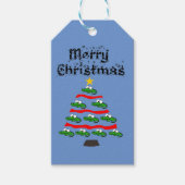 ワニおもしろいゲータークリスマスツリー ギフトタグ (正面)