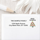 ワニおもしろいゲータークリスマスツリー ラベル (インサイチュ)