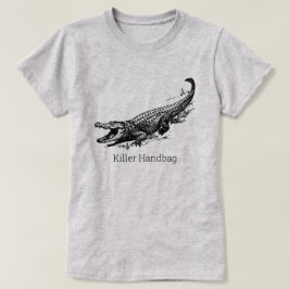 ワニおもしろいゲーターハンドバッグ Tシャツ