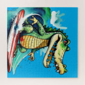 ワニおもしろいルサーフィン ジグソーパズル (横)