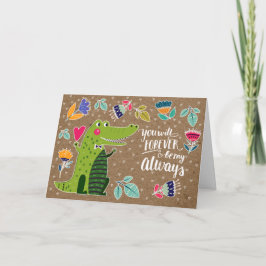 ワニおもしろいルバレンタインデー シーズンカード