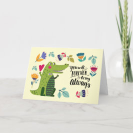 ワニおもしろいルバレンタインデー シーズンカード