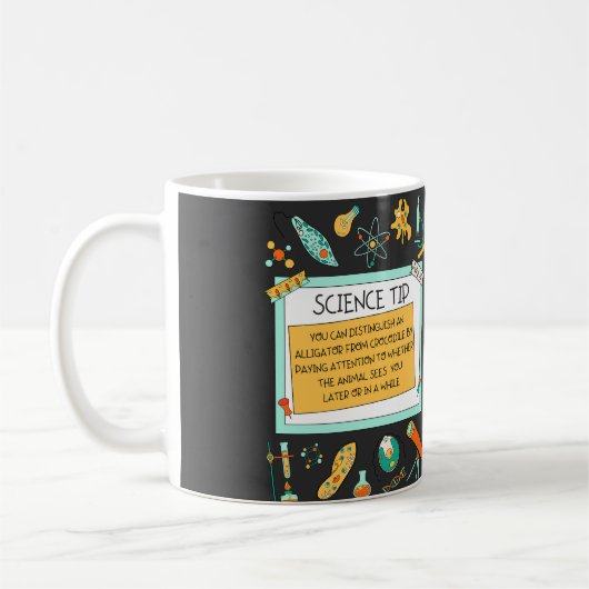 ワニおもしろいワニのワニ科学 コーヒーマグカップ (左)