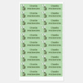 ワニおもしろいワニの漫画パーソナライズされた ラベル (シート)