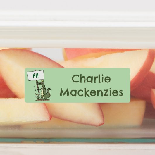 ワニおもしろいワニの漫画パーソナライズされた ラベル (貼付)