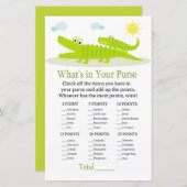 ワニお財布ゲームのベビーシャワーに何がある (正面/裏面)