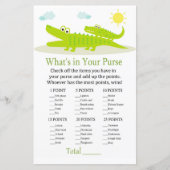 ワニお財布ゲームのベビーシャワーに何がある (正面)