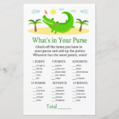 ワニお財布ゲームのベビーシャワーに何がある (正面)