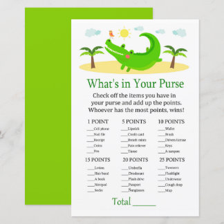 ワニお財布ゲームのベビーシャワーに何がある