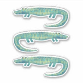 ワニかワニのかわいい動物 シール (正面)