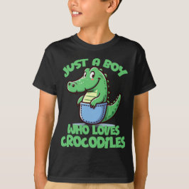 ワニが大好きな少年 Tシャツ