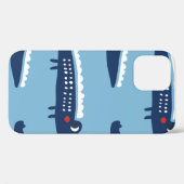 ワニとのシームレスな模様 Case-Mate iPhoneケース (裏面 (横))