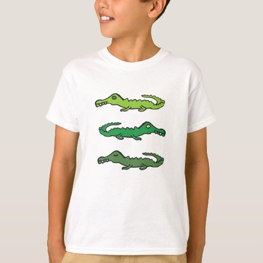 ワニとアリゲーター Tシャツ (正面)