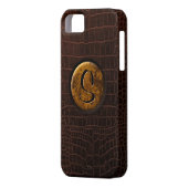 ワニとモノグラム Case-Mate iPhoneケース (裏面左)