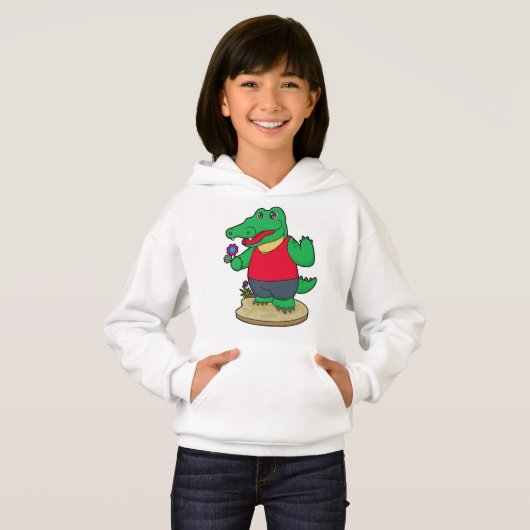 ワニと花 (正面フル)