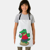ワニと花 エプロン (インサイチュ)