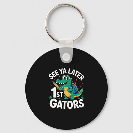 ワニに会えてうれしい 1st Gators ワニの先生 最終日 キーホルダー (正面)