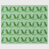 ワニに話しているおもしろいなわに ラッピングペーパー (フラット)