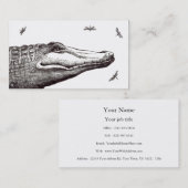 ワニのわにわな猟師のレスリング選手旅行肉芸術 名刺 (正面/裏面)