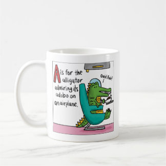 ワニのアドボTシャツ - A is for Alligator Adobo コーヒーマグカップ