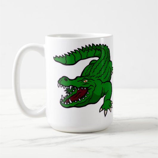 ワニのキャラクター コーヒーマグカップ (左)