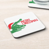 ワニのクリスマスコルクコースター コースター (左側)