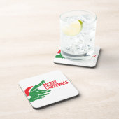 ワニのクリスマスコルクコースター コースター (右側)